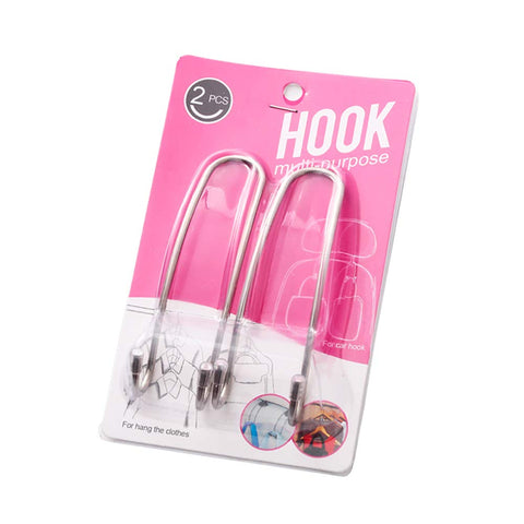 GreatforU 2 Set Car Back Seat Headrest Hanger Holder Hooks for Purse, Grocery Bag, Hat, Cloth, Coat, Universal Vehicle Trunk Storage Organizer, Heavy Duty Purse Hook, Drop Stop Gadget, Car Accessories