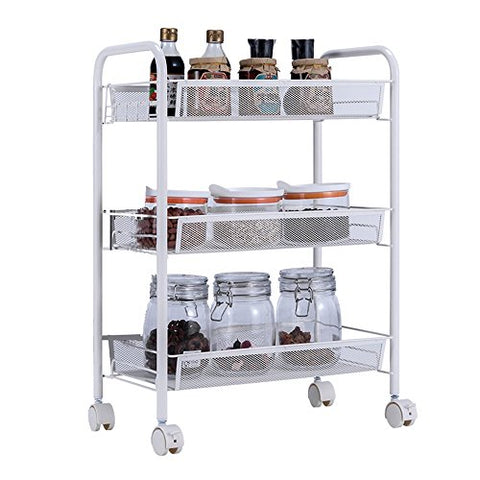 Zhihui Bathroom Shelves ZZHF yushizhiwujia Kitchen Rack Floor Multi-Layer Movable carts Vegetable Belt Wheel Storage Rack Multi-Function