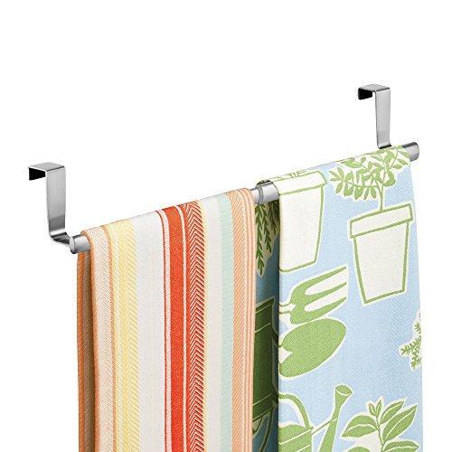 Binovery Adjustable, Expandable Kitchen Over Cabinet Towel Bar - Hang on Inside or Outside of Doors, Storage for Hand, Dish, Tea Towels