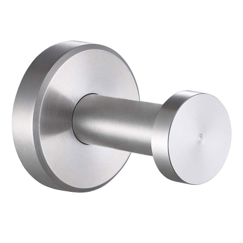 Bathroom Robe Towel Hook, Angle Simple SUS304 Stainless Steel Kitchen Towel Holder, Hand Towel Washcloth Hanger, Coat Purse Holder, Single Robe Hook Cabinet Wall Mount, Brushed Steel