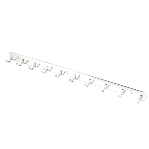 uxcell Coat Hat Clothes Holder 10 Hooks Wall Mount Hook Rack Hanger 66cm Long