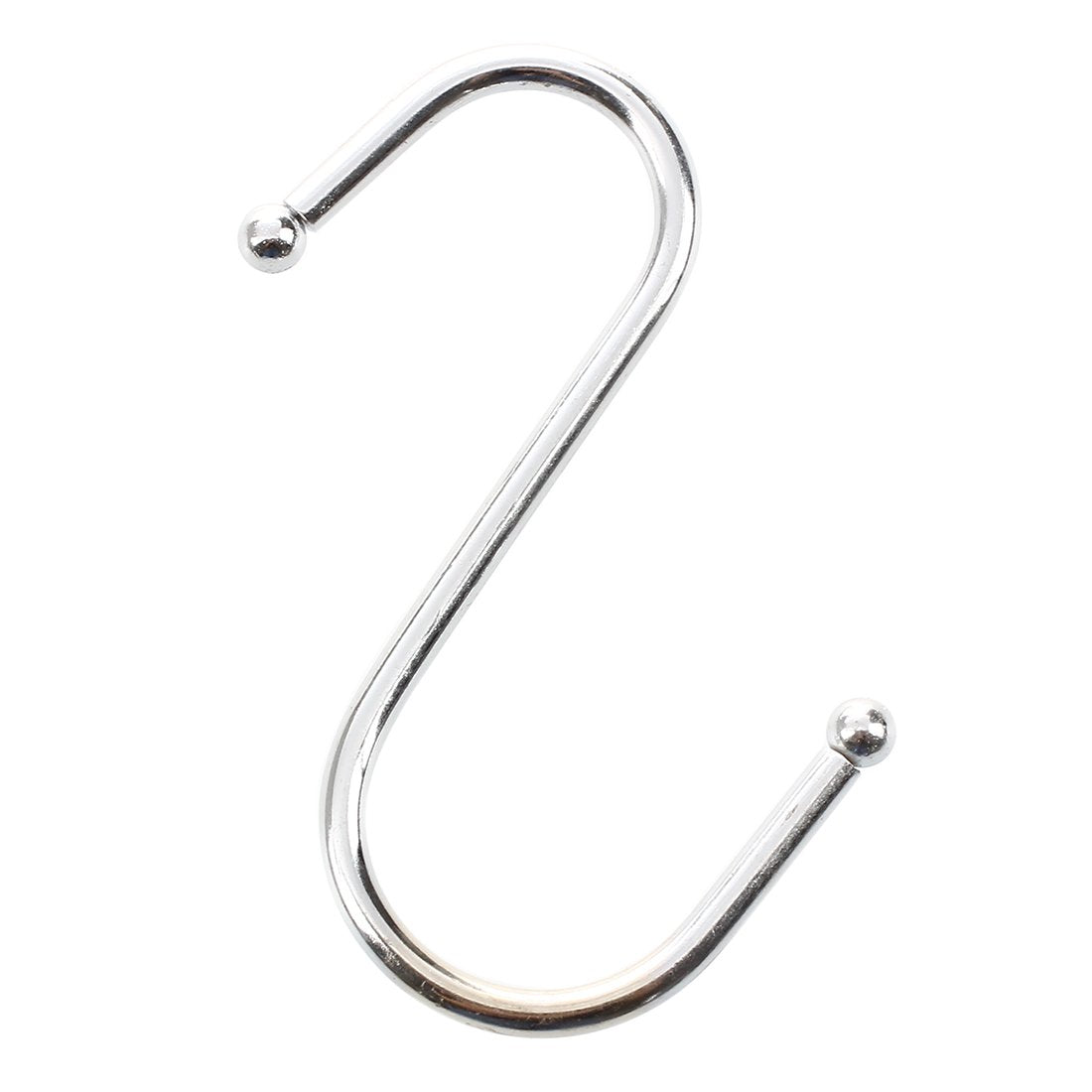 TOOGOO(R) S Shaped Metal Hanging Hooks Apparel Hangers 8 Pcs Silver Tone