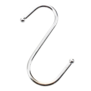 TOOGOO(R) S Shaped Metal Hanging Hooks Apparel Hangers 8 Pcs Silver Tone