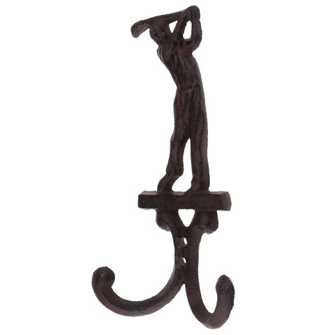 MonkeyJack Retro Rustic Metal Coat Hook Bedroom Bathroom Storage Hook Hanger for Home Cafe Shop Wall Decoration - Play Baseball