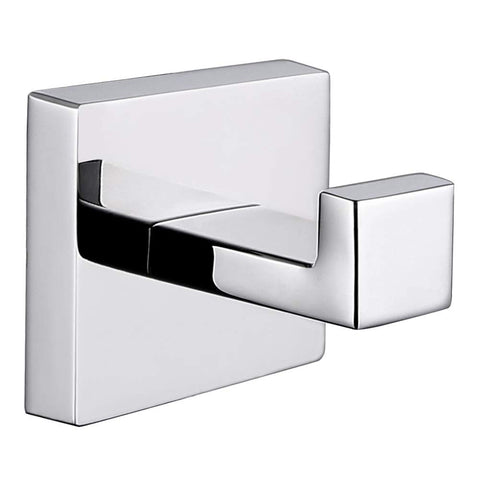 Single Robe and Towel Hook, Suyar SUS304 Stainless Steel Bath Towel Holder, Pants Coat Purse Holder, Kitchen Towel Hanger, Towel Hook for Cabinet Closet Wall Mount, Polished Chrome