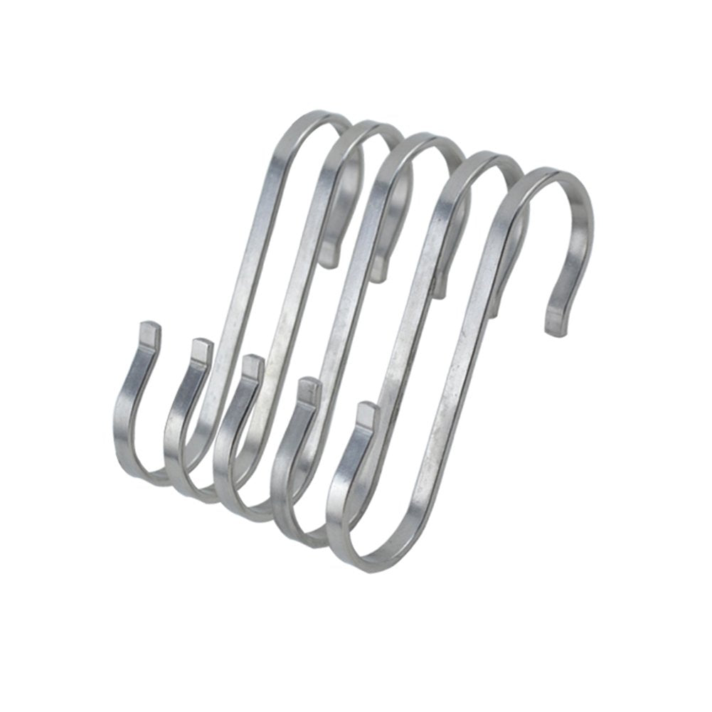 GZDDG Stainless Steel S Shaped Hanging Hooks for Kitchenware Pots Utensils Clothes Bags Towels Plants coat Hanger Outdoor Christmas Stockings Holders (3 INCH, 5 PACK)