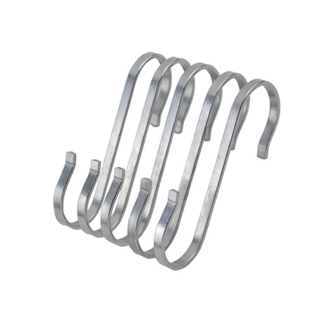GZDDG Stainless Steel S Shaped Hanging Hooks for Kitchenware Pots Utensils Clothes Bags Towels Plants coat Hanger Outdoor Christmas Stockings Holders (3 INCH, 5 PACK)