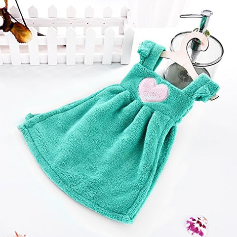 Ylucky Hanging Hand Towels Princess Skirt Dress Drying Wiper Absorbent Coral Velvet Towel Pendant Cloth Folding Kid Hand Towel Set for Cabinet Knobs Frigerator Handles in Kitchen Car Home Bathroom