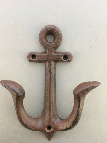 Rustic Cast Iron Anchor hook  beach wall decor. Towel hook Nautical hook