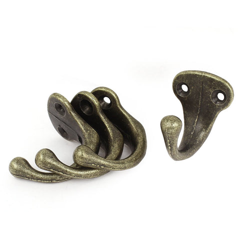 Clothes Hat Coat Hook Vintage Style Wall Mounted Single Hanger 5pcs