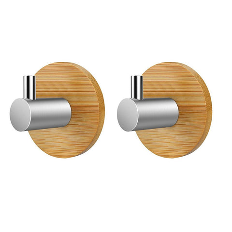 VISEN adhesive hook wall hanger for clothes coat hat key bath towel and headphones (Pack of 2 Hooks)