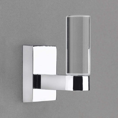 Belle Crystal Collection Polished Chrome Towel Hook/Robe Hook - Good for Kitchen, Bathroom, Bedroom, Or Closet Hardware - 	P100-12/4557