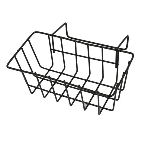 uxcell Sink Caddy Iron Spray-Paint Holder Black for Sponges Scrub Brushes Soap