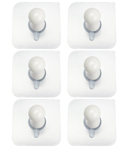 Amariver 3M Adhesive Wall Hooks Wooden Hat Hooks, 6 Pack No Drills Wall Mounted Wooden Hat Hooks Storage Coat Hanging Hook for Coat Towel Hat Key Robe Hooks On Door Wardrobe (Color 3)