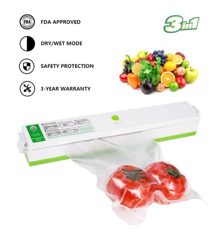 Vacuum Sealer Machine, Automatic Portable Vacuum Sealing System for Food Preservation Packing and Sous Vide Cooking, Multi-function Starter Kit Plus 15 Sealing Storage Bags for Free