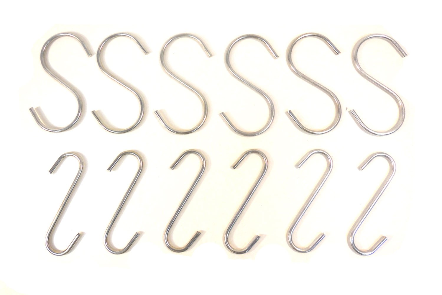 12 pcs Durable Zinc Plated Steel Construction S Hooks