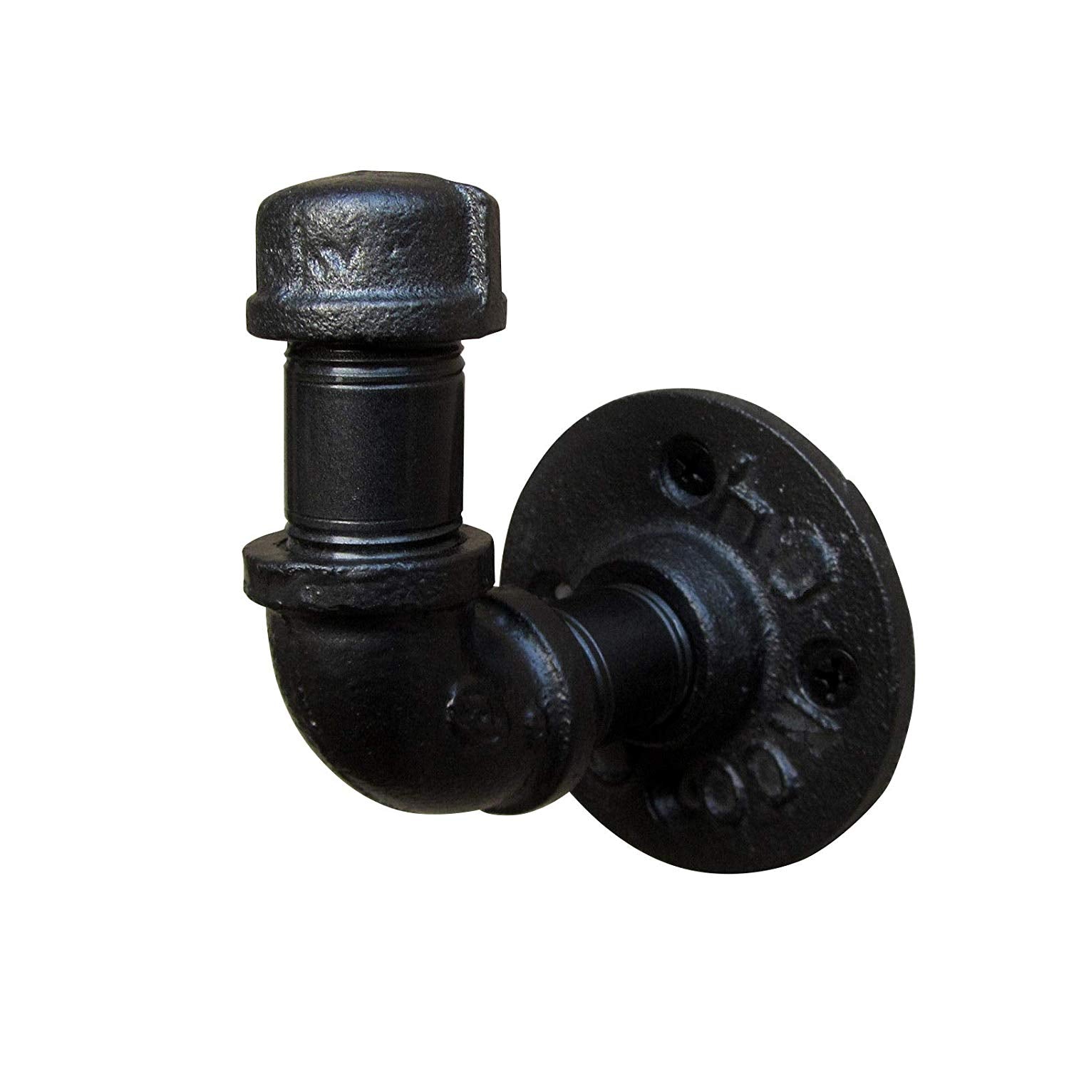 IMQOQ Industrial Home Wall Mounted Metal Pipe Coat Hat Bag Hanger Hook Rack