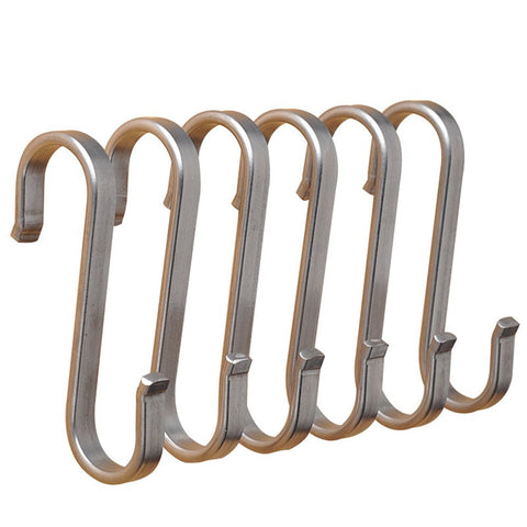 MyLifeUNIT Flat S Hooks Hanging Rail Pot Pan Hanger Utensil Garage Clothes (72mm)