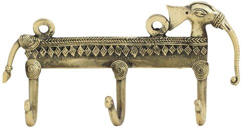 SouvNear Handmade 6.2'' Square Ceramic Iron Wall-Hook with Flower Design - An Artistic Way to Hang Clothes / Umbrellas / Bags / Hats / Belts / Wall DÃ©cor Accessories