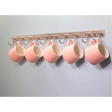 WEBI Wall Mounted Coat Hook Rack - 30 inch 10 Hooks Heavy Duty Stainless Steel 304 Hook Rail for Bedroom, Bathroom, Foyer, Hallway, Entryway, Brushed Finish, 2 Packs