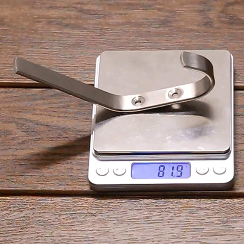 WEBI Coat Hook Wall Mounted - Heavy Duty Stainless Steel Dual Wall Hook Rack – Double Prong Robe Hooks for Bathroom Kitchen Office Entryway Closet,Single Hook,5 Packs