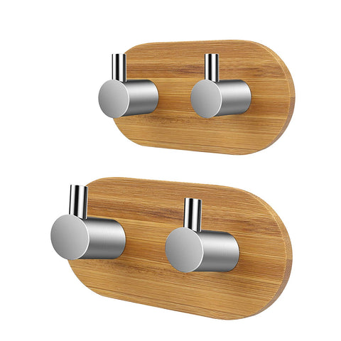 VISEN adhesive wall hanger towel hook for clothes coat hat key bath and headphones (Pack of 2 Type2 Hooks)