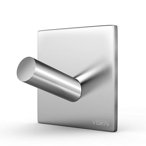 VISEN adhesive wall hanger towel hook for bath towel coat hat key and headphones