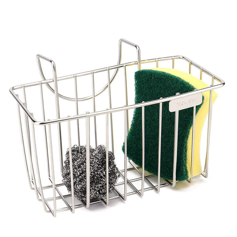 Kitchen Sponge Holder - Sink Caddy Organizer Holders - Dishwashing Rack – Soap Bottle Brush Storage - Stainless Steel