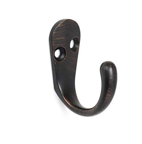 BirdRock Home Simple Wall Mounted Dual Hooks | 5 Pack | Single Kitchen Towel ...