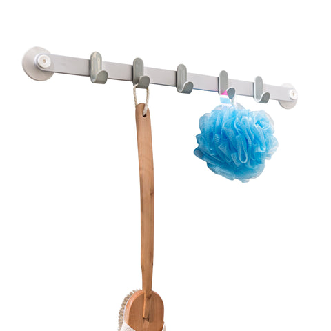 Sabi Shower Hooks, Set of 6, Gray