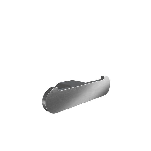 Flow Double Towel Hook, Brushed Nickel, Volkano Series