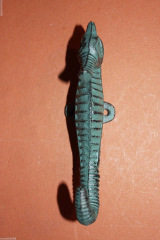 Vintage-look Verdigris style Seahorse bathroom wall hook, free shipping, Seahorse bath towel hook,Cast Iron Seahorse Wall Hook,N-59