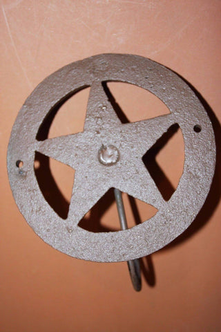 Texas Country Lone Star Wall Hook, Lone Star Towel Hook, Farm Barn Ranch, Lone Star Coat Hat Hook, Cast Iron, Free Shipping, W-11