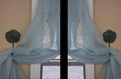 Sand Dollar Towel Hooks Antiqued Look Cast Iron 6 3/4 inch tall each, H-88