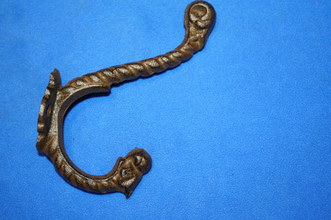 Elegant Vintage-look Bath Towel Hooks, Cast Iron ~ 6 3/4&quot; tall, Volume Priced, H-44