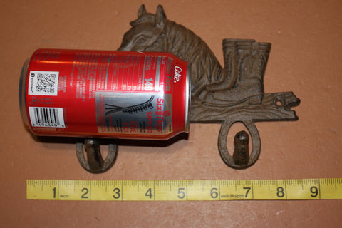 Rustic Western Bathroom Decor, Cast Iron Towel Hooks, 8 1/4 inch W-7