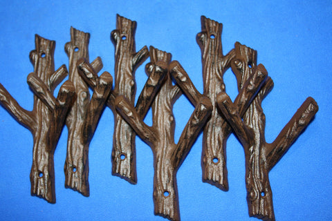 Tree Branch Towel Hooks, Cast Iron, 7 1/2&quot; tall, Volume Priced, H-42