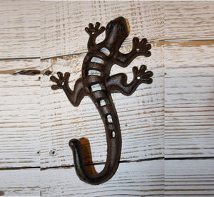 Lizard Bath Towel Hook Cast Iron ~ H-08