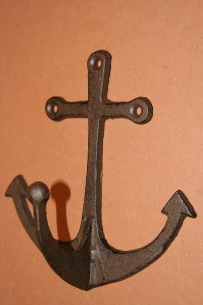 Anchor Towel Hooks Cast Iron 6 inch Volume Priced, H-79