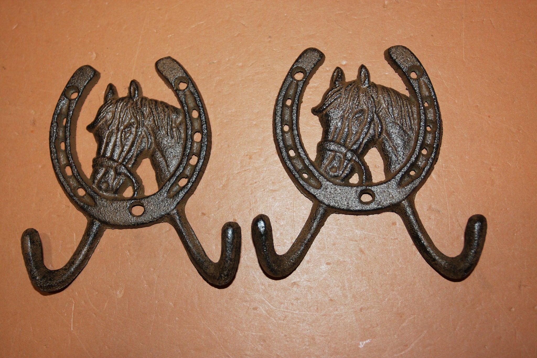 Rustic Horse Towel Hooks 4 7/8 inch Volume Priced, W-5