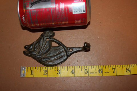 Western Horse Bath Towel Hooks, 5 inch Rustic Cast Iron, Volume Priced, W-18