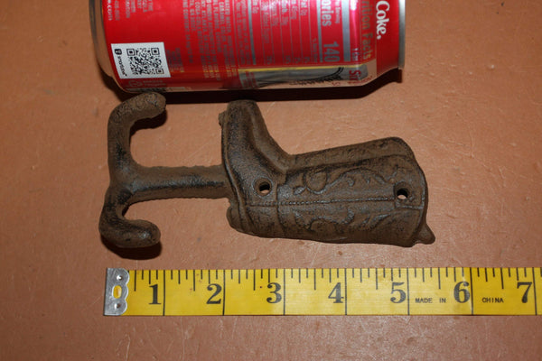 Western Bath Towel Hooks, 5 1/4  inch Rustic Cast Iron, Volume Priced, W-19