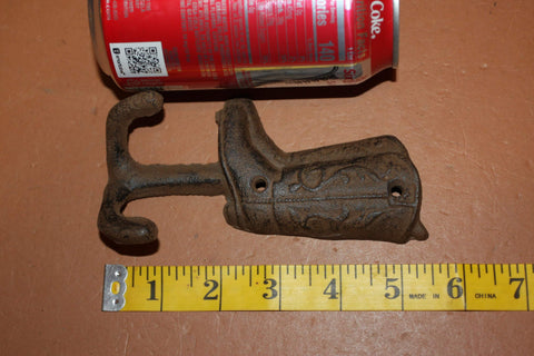 Cowboy Boots Towel Hooks, 5 1/4  inch Rustic Cast Iron, Volume Priced, W-19