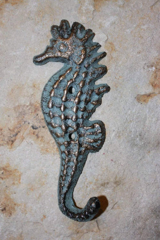 2, Seahorse Wall Hooks, Seahorse decor, seahorses,cast iron, seahorse wall hook,nautical wall hook for bathroom,towel hook,N-25~