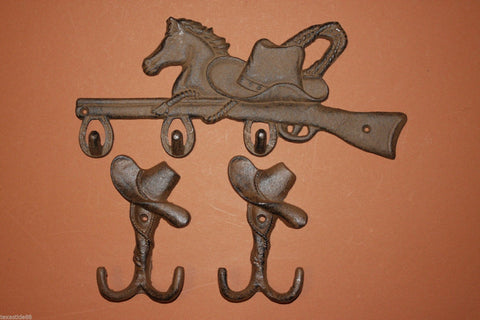 3)pcs, Western bath decor, free shipping, western wall hooks, western towel hook, western  decor, horse,cowboy,rustic, W-7,2/W-6