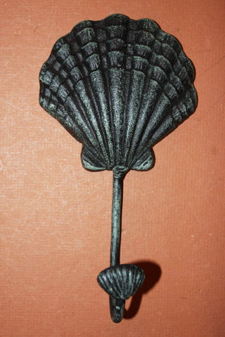 2)pcs, Seashell beach house bath decor, seashell bath hooks, towel hooks, free shipping, seashell, seashell, ocean bathroom, BL-56~