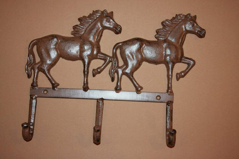 2) pcs, Wild Horses Bathroom Decor, cast iron towel hooks, free shipping, western bath hooks, equestrian bath decor, paintable,W-55